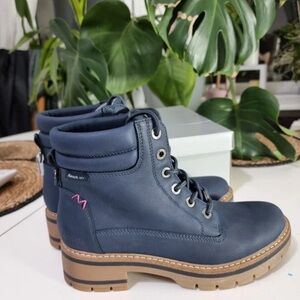 Bench Navy Blue Combat Boots for Women